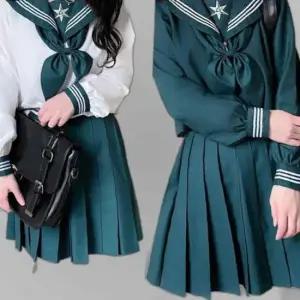 교복몰 세줄 딥그린 마린 세라복 긴팔 프레피룩
