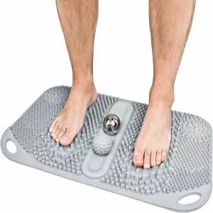 프리테크 발 마사지 지압 매트 및 족저 완화를 위한 볼 포함 앉기 서기를 구역 반사 압력 포인트 안전한