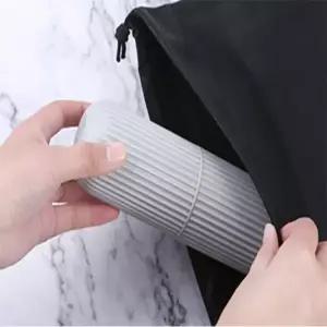 ( )스트라이프 칫솔케이스 그레이 휴대용칫솔케이스 칫솔보관함 휴대용칫솔보관함