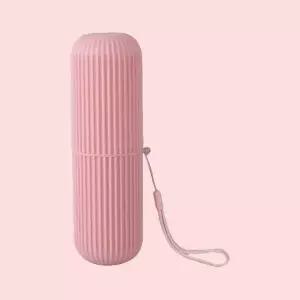 ( )스트라이프 휴대용 칫솔케이스핑크