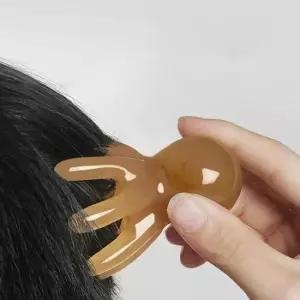 얼굴마사지기구 문어 괄사 마사지기 두피 목 얼굴 지압 안마 도구 머리빗형 2p 세트