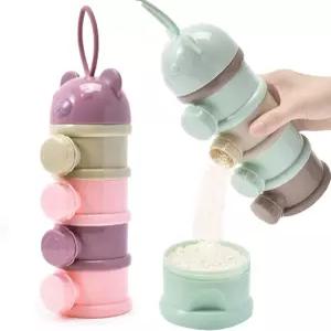 Manwetye 2 PCS 분유 냄비 사탕 저장 탱크 포뮬러 디스펜서 휴대용 용기 상자 우유 캔 간식 보관함 여행용