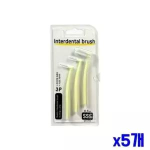 고강도 와이어 치간칫솔L형 3P 0.7mm 아이보리 x5개_25356290