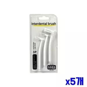 고강도 와이어 치간칫솔 L형 3P 0.4mm 화이트 x5개_25356292