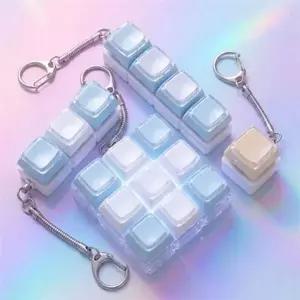 테트리스 키캡 키링 9구 무드등 led 키링 열쇠고리 가방고리 스마...