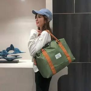 여행 용 천 보스턴 백 1박2일 트래블 짐 가방 그린-WFOBU8P