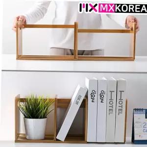 책꽂이 원목 책상 정리함 대나무 미니 북엔드