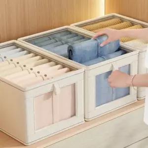 [하프클럽/]투명 옷 정리함 의류 보관 박스 2p
