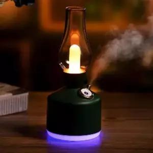 사무실 호롱불 무선 가습기 그린 캠핑 휴대용 USB 280ml