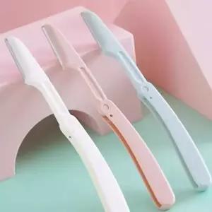 미니 접이식 눈썹정리 왁싱 휴대 편리 눈썹칼 3개 눈썹제모 눈썹빗가위 (WE4C6A7)