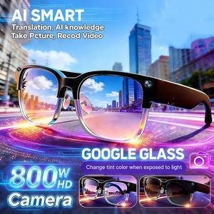스마트안경 2026년형 실시간 번역 AI HD 4K 사진 선글라스 인식 지원 통화 블루투스 800W 음성 탑재 녹화 카메라 안경 비디오