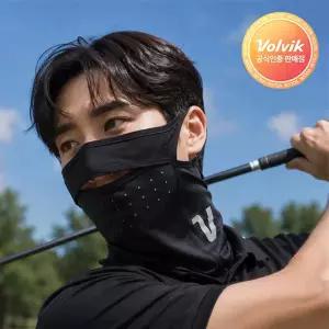 [파비온골프]볼빅 숨쉬기 편한 오픈형 자외선차단 쿨 마스크 2026년 블랙 _P425731686
