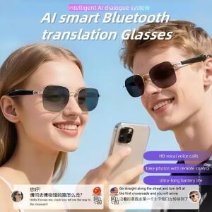 스마트안경 GY200 스마트 AI 안경 HD 사진 100개 음성 블루투스 언어 선글라스 번역 영상 통화 이상 방수