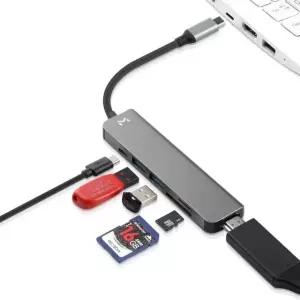 C타입 멀티허브 포트 맥북 아이패드 노트북 HDMI 6in1 USB허브 (WABF107)