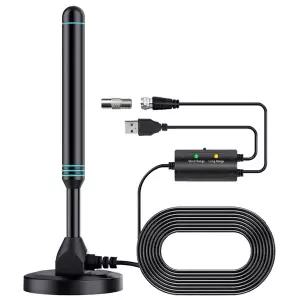 tv안테나 수신기 신호 증폭기 디지털 TV 안테나 실내 실외 마그네틱 베이스 VHF UHF DVB-T2 HDTV용 4K 1080