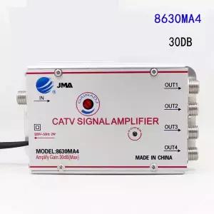 tv안테나 수신기 AC 220V 4 웨이 CATV 케이블 TV 분배기 증폭기 30dB 디지털 안테나 신호 부스터 홈 Tv 장