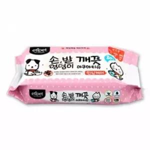 고품질 에티펫 애견 물티슈 손발엉덩이 아쿠아 티슈 20매2p (W751C05)