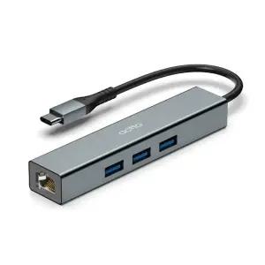 엑토 C타입 유선 랜카드 USB 3포트 멀티 허브 HUBL-05 (WE95B5C)