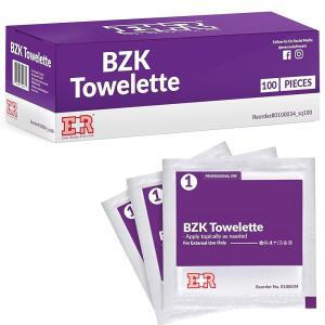 벤잘코늄 BZK U201DX7 U2013 타월렛 물티슈 응급처 100팩 소독용 U201D