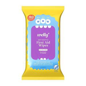 웰리 구급 물티슈 긁힘을 40CT 청소하는 없는 BZK 40 카운트 가벼운 소독