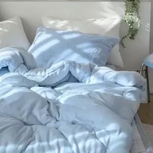 겨울 밍크 극세사 이불베개세트 Q 블루 침구 베딩