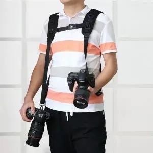 [하프클럽/]DSLR 카메라 듀얼 퀵 스트랩 더블 숄더 슬링 조끼 벨트
