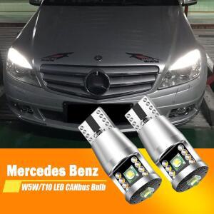 2x 메르세데스 호환 벤츠 호환 C 클래스 W203 C63 C200 C180 LED 클리어런스 전구 주차 램프 W5W T10 Canbu