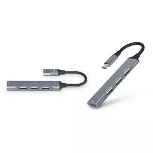 프로토 4포트USB C타입 멀티허브MR-HUB4C그레이MORAC 그레이 (WDB633E)