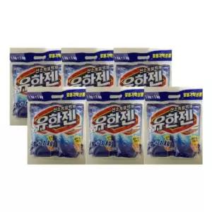 얼룩제거 유한젠 분말형 표백제 리필 기획 6개입 1kg+1kg