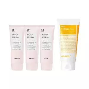 아트델리 톤업 선크림 50ml x3 + 메디필 비건 클리어 클렌징폼 120ml_24834726_587813