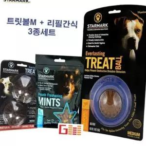 반려동물 놀이 트릿볼M+기능성 간식 3종세트