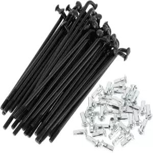 래치롤 1세트 유니버설 자전거 스포크 12G 80mm 길이 바퀴 니플 블랙 카본 스틸