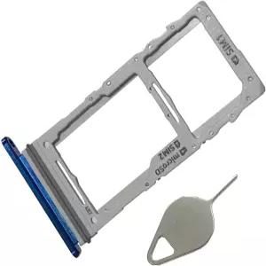 노트 10 플러스 SIM 카드 트레이 삼성 갤럭시 SMN975F N9750 68인치파란색용 마이크로 SD 홀더 교체