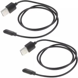 2팩 스마트 워치 충전기 USB 충전 케이블이 있는 휴대용 마그네틱 스테이션 도크 40mm 2핀 장치용 교체