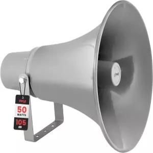 Pyle 50W 컴팩트 PA 혼 스피커 40Hz5KHz 범위 8옴 70V 트랜스포머 및 사운드 시스템용 마운팅