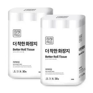 [셀러허브]더 착한 화장지 무형광 3겹 30M 30롤 2개 총60롤r (S42518155)