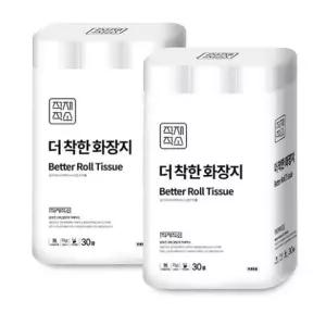 [셀러허브][적재적소] 더 착한 화장지 무형광 3겹 30M 30롤 2개 총60롤 (S31876679)