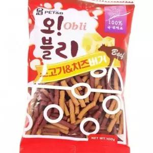 오블리 소고기 치즈버거 100g X80개 강아지 간식