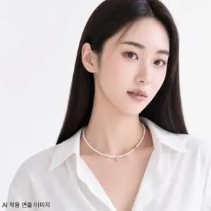 [오팔하우스]14k 4mm 컷팅볼 큐빅 진주 비드 목걸이 OPPN0156 (49927853)