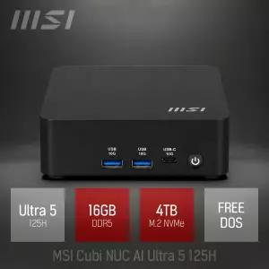 ⓒ MSI Cubi NUC AI Ultra 5 125H 16GB 4TB / 산업용 주식용 기업용 작고 가벼운 고성능 미니PC