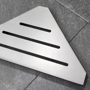 무광스텐레스삼각선반 HLBATH 무광 스텐레스 니켈 코너선반 국산 화장실선반