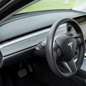 Model 3 및 Y 유광 탄소 섬유 용 Tesloid com 대시보드 도어 트림 커버