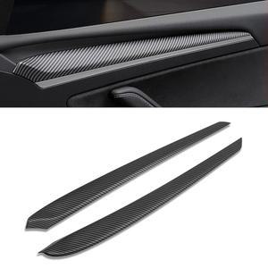 Xotic 테크 인테리어 도어 트림 커버 랩 캡, 매트 탄소 섬유 패턴, Model 3 , Y 2025와 호환됩니다