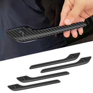 모델 3 Y 도어 핸들 커버용 yhcdsea, / 외장 액세서리용 카본 파이버 스티커 트림 보호기 블랙