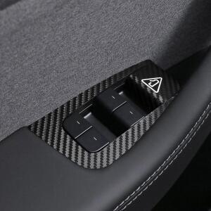 베터험즈 Model Y Juniper 2026 퍼포먼스 스웨이드 카본 파이버 가죽 윈도우 프레임 트림 인테리어 튜닝 액세서리 탄소 섬유 용 자동차 도어 스위치 패널 커버