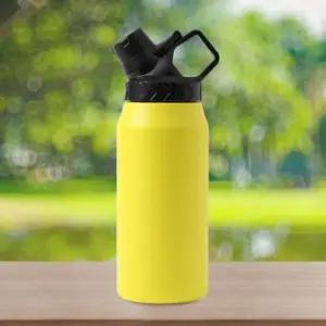 보온병 소풍 750ml 옐로우 보냉병 위드미 이중스텐 캠 진공보온병