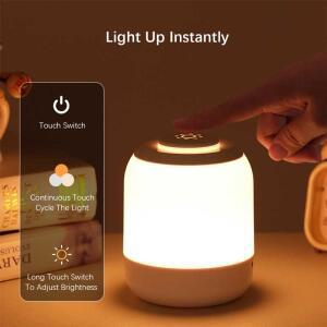 LED 야간 조명, 조정 가능한 밝기 USB 충전식 테이블 램프 주방 침실 차고 머리맡 캠핑 장식
