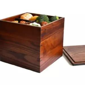 일본나무도시락 3단 원목 찬합 피크닉 우드 도시락통