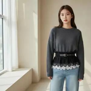 [하프클럽/]여성 레이스 뷔스티에 코르셋 벨트 레이어드 허리 보정 장식 밴