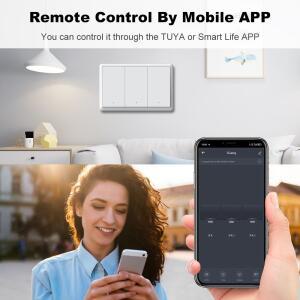 Tuya Zigbee3.0 벽 조명 스위치 1-4Gang 푸시 버튼 스마트 라이프 US 인터럽터 Alexa Google 홈 음성 제어